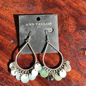 Silver earrings with turquoise beads